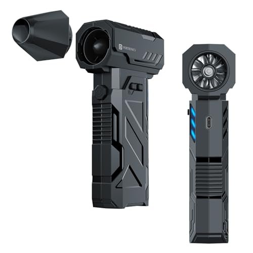 Portronics Tornado, Mini Handheld High Speed Air Duster, Rechargeable Type-C, for Cleaning Computers, Cars, Backyard and Home Appliances, Cordless & Compact, Adjustable Speed, Up to 130000 RPM (Black) - Image 1