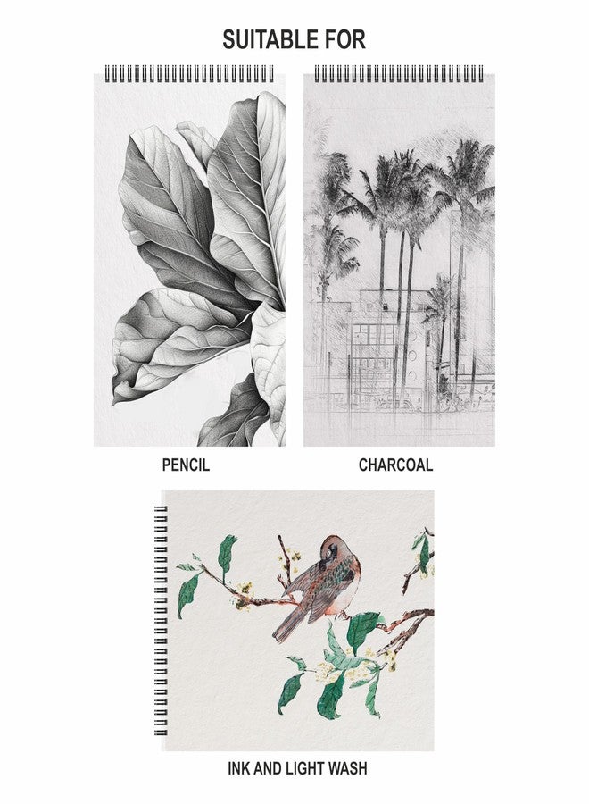 Anupam Pro Sketcher A4 Sketchbook with Butter Paper Pages Spiral-Bound Sketchpad 200 GSM for Artists, Kids & Professionals (25 Sheets, 50 Pages) - Image 2
