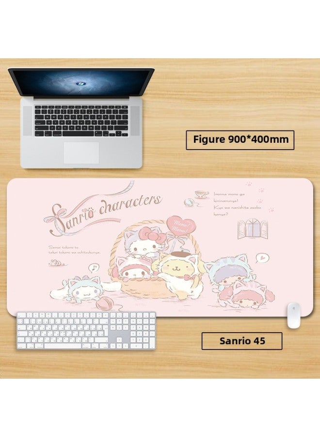 Unlocked Sanrio Mouse Pad Extra Large Girl Cute Cartoon Notebook Office Computer Keyboard Learning-Color:60x30cm Thickness 3mm-Pattern:Sanrio 45  - Image 1