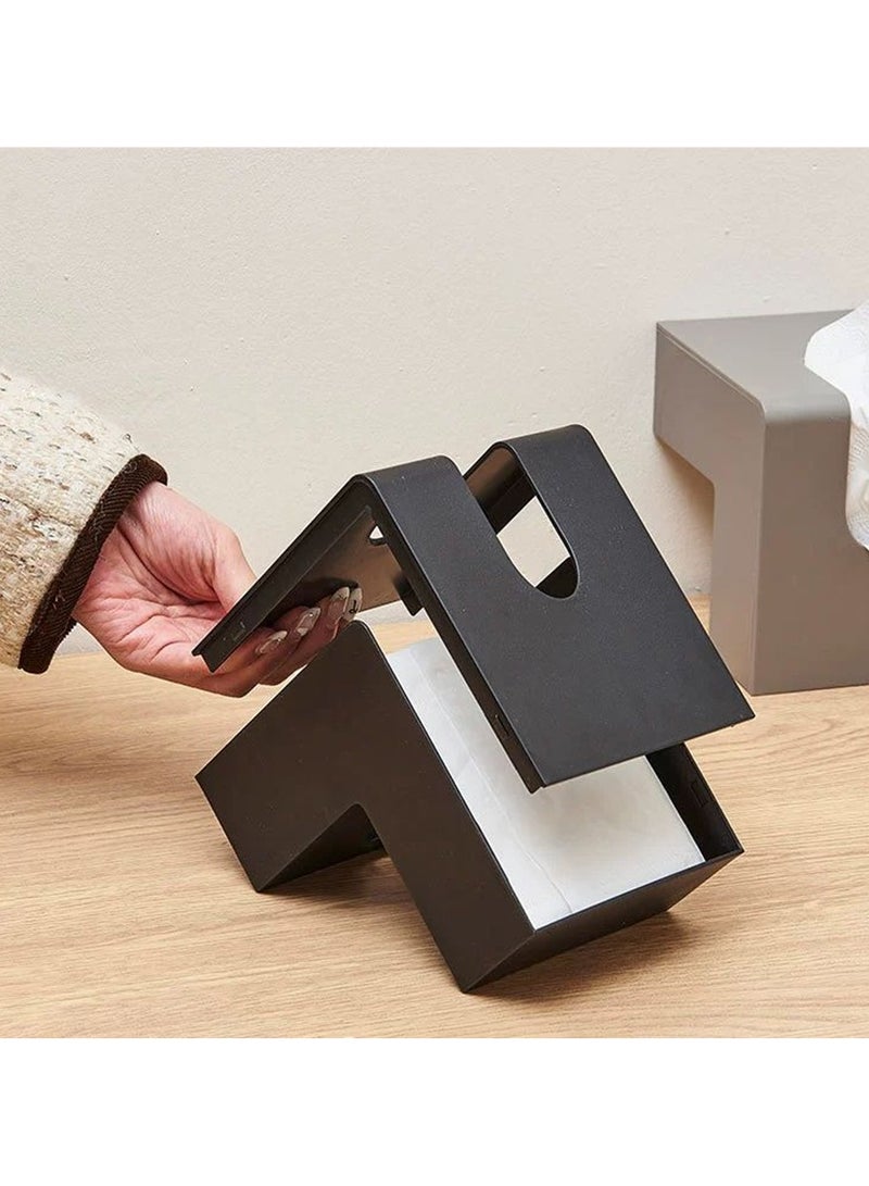 Beauenty Unique Shape Modern Tissue Box Black - Image 2