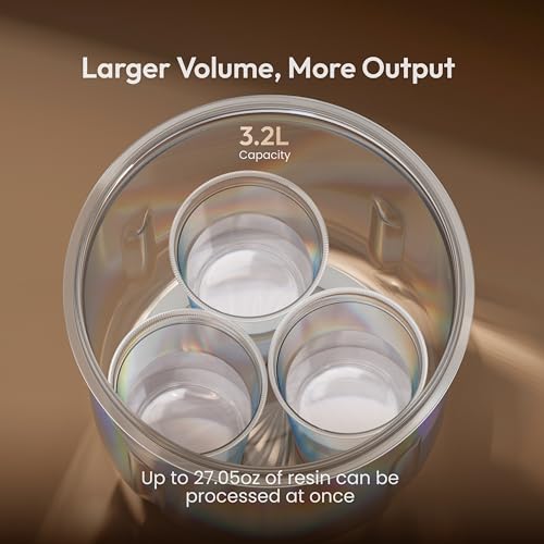 Resiners Resin Bubble Remover Airless Pro, 3 Min Remove 99.99% Bubbles, 99kPa Vacuum Chamber (20L/min), 3.2L Big Capacity for All Epoxy,UV Resin,Silicone,Art Crafts,Jewelry Making (Patented) - Image 4