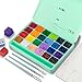 ABEIER HIMI Gouache Paint Set 24 Colors x 30ml1oz with Brushes Palette Jelly Cup Design NonToxic Perfect for Beginners Students ArtistsGreen - Image 3