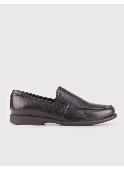Cabani Real Deerskin Non-Slip Sole Laceless Casual Men's Shoes 121M1496 Black