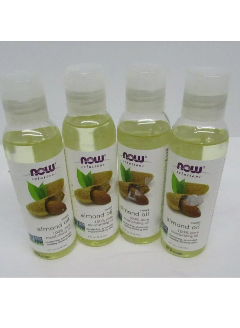 ناو زيت اللوز الحلو من ناو فودز ، 4 أونصة سائلة 118 مل مجموعه من 4 حبات - Image 1