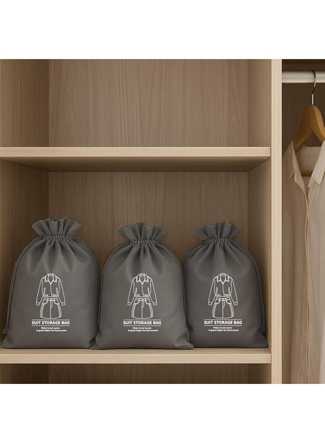 Clothes Storage Bag with Drawstring | Portable Garment Organizer for Suits, Jackets & Dresses | Foldable, Dustproof & Breathable for Home & Travel - Image 3