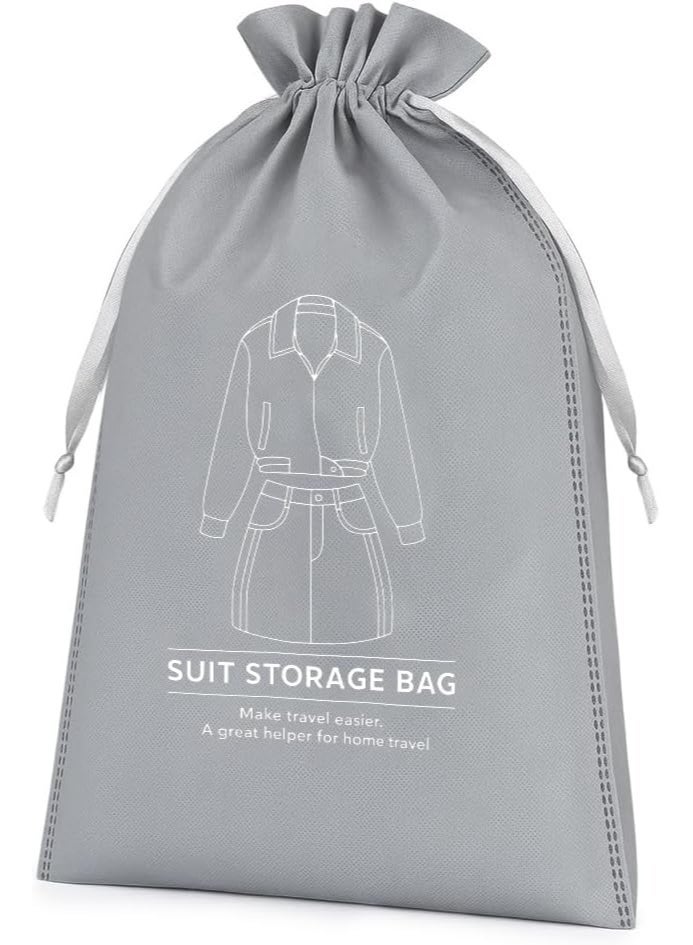 Clothes Storage Bag with Drawstring | Portable Garment Organizer for Suits, Jackets & Dresses | Foldable, Dustproof & Breathable for Home & Travel - Image 2