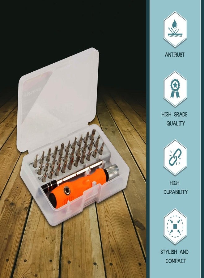 REXOTEX 32-In-1 Mini Precision Screwdriver Bits Set with Magnetic Flexible Extension Rod, Screwdriver Set For Mobile, Laptop, Camera/Multipurpose Application, 1 Piece (Random Color) - Image 4