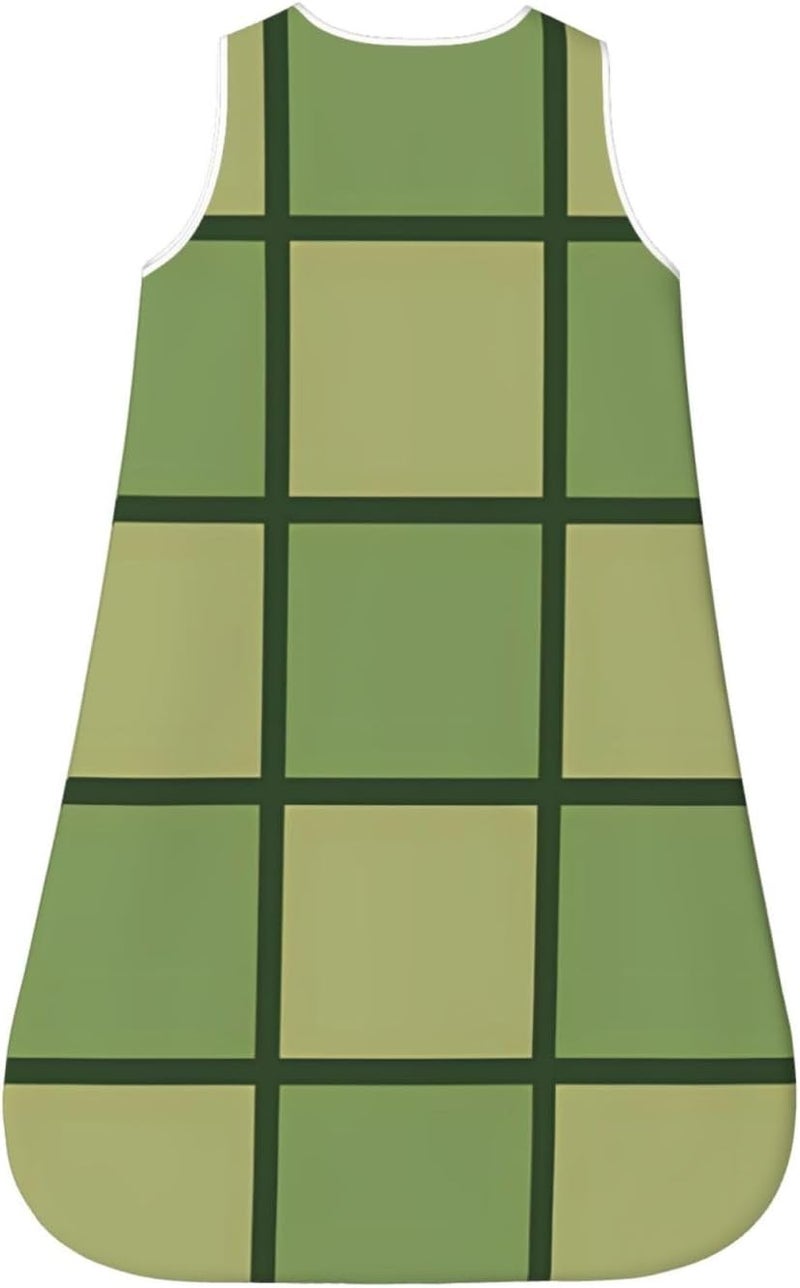 Green Checkerboard Pattern Baby Wearable Blanket Infant Boys Girls Sleeping Bags for Newborn Small - Image 2