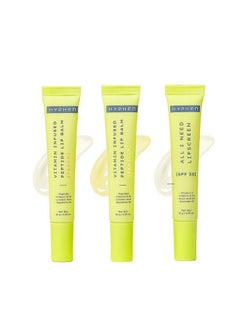 HYPHEN Lip Care Combo For Dry & Chapped Lips | Vanila Lip Balm, Peach Lip Balm & Spf 30 Lip Screen Value Pack Of 3 | Hydrating & Moisturizing Lip Balm For Men & Women  - Image 1