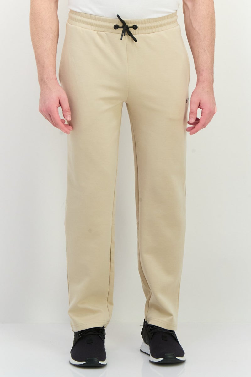 RBX Men Sportswear Fit Running Sweatpants, Beige  - Image 1