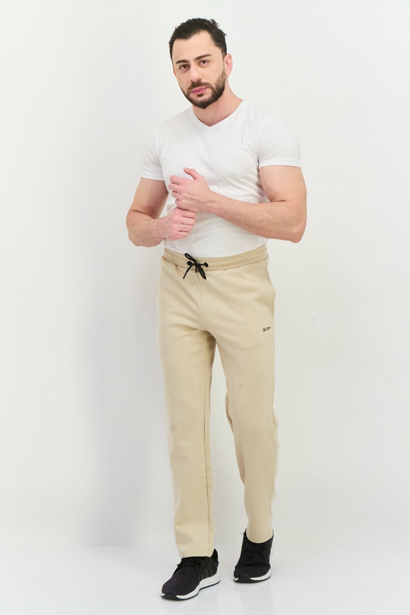 RBX Men Sportswear Fit Running Sweatpants, Beige  - Image 4