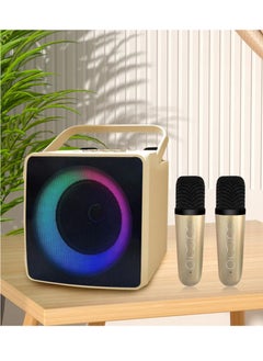 SDRD SD508 Home Karaoke Portable Bluetooth Speaker Dual Wireless Microphone Live TV FM radio TF card USB Subwoofer Music Center Audio (gold)  - Image 3