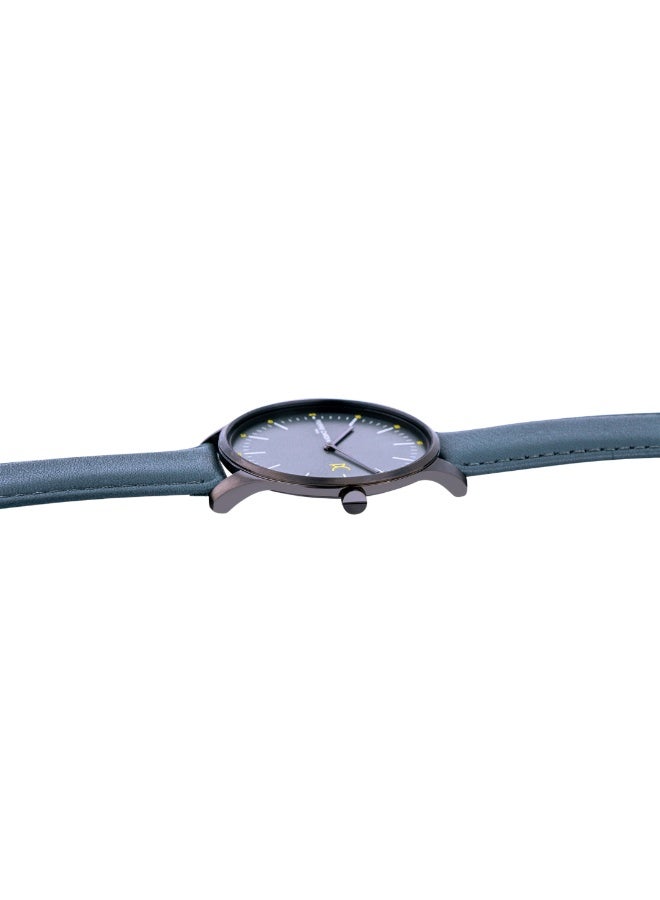 PIERRE CARDIN MEN'S LUXURY GRAY DIAL STAINLESS STEEL WATCH - ELEGANT LEATHER BAND - Image 3