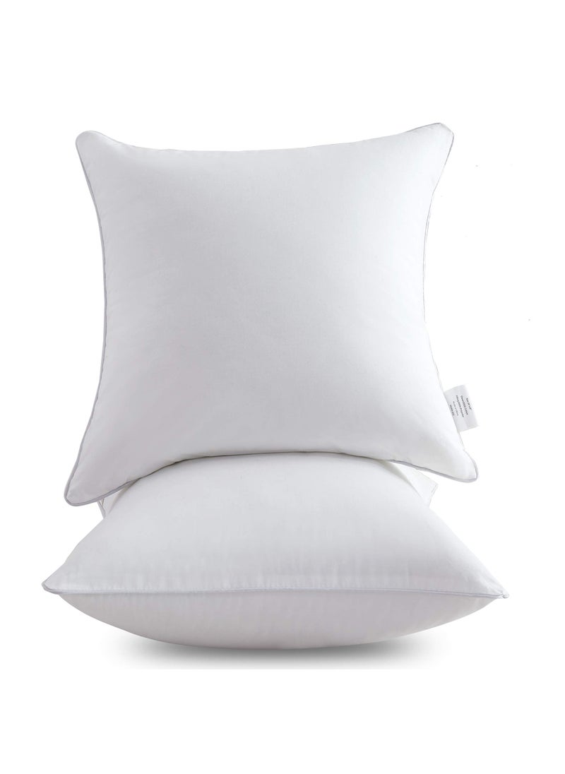 Oubonun Oubonun 16 x 16 Throw Pillow Inserts Set of 2  Decorative Pillows for Sofa Bed  Couch  Soft Fluffy Firm Sham Stuffer with Cotton Cover 