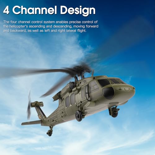 Hylukon WLtoys K170 RC Helicopter 4CH 24GHz FixedWing Aircraft RTF with 6Axis Gyro OneKey Stunt Altitude Hold CrashResistant OutdoorIndoor Helicopter for Beginner Teens Adults - Image 5