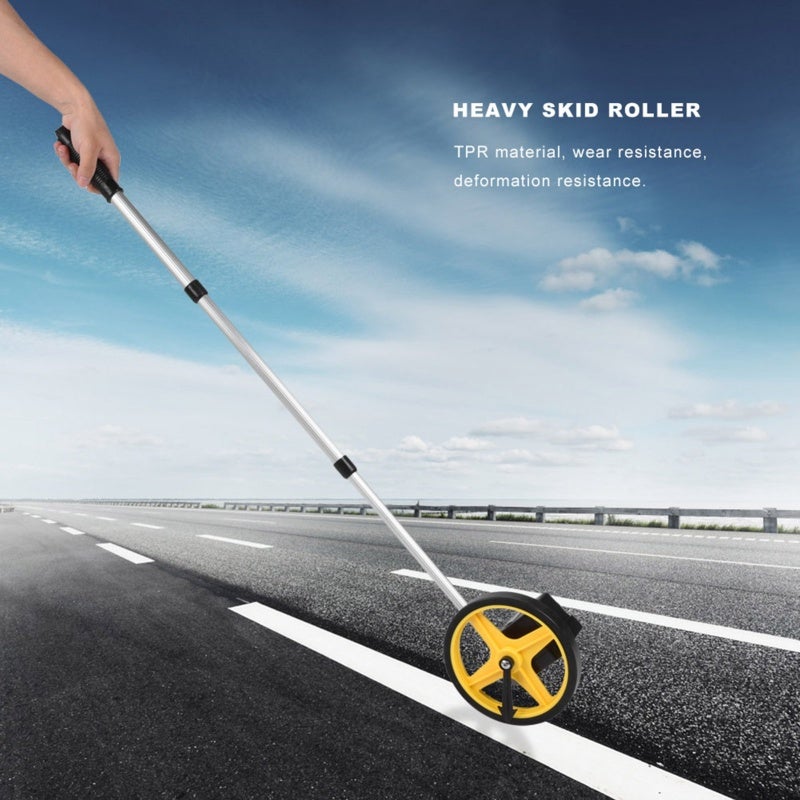 Measuring Wheel: 9999.9m Range, TPR Durable Anti-Deformation Material - Thick Anti-Skid Wheel, High Accuracy, Telescopic Foldable Handle for Surveyors, Construction Workers, Road Sidewalk Measurement - Image 5