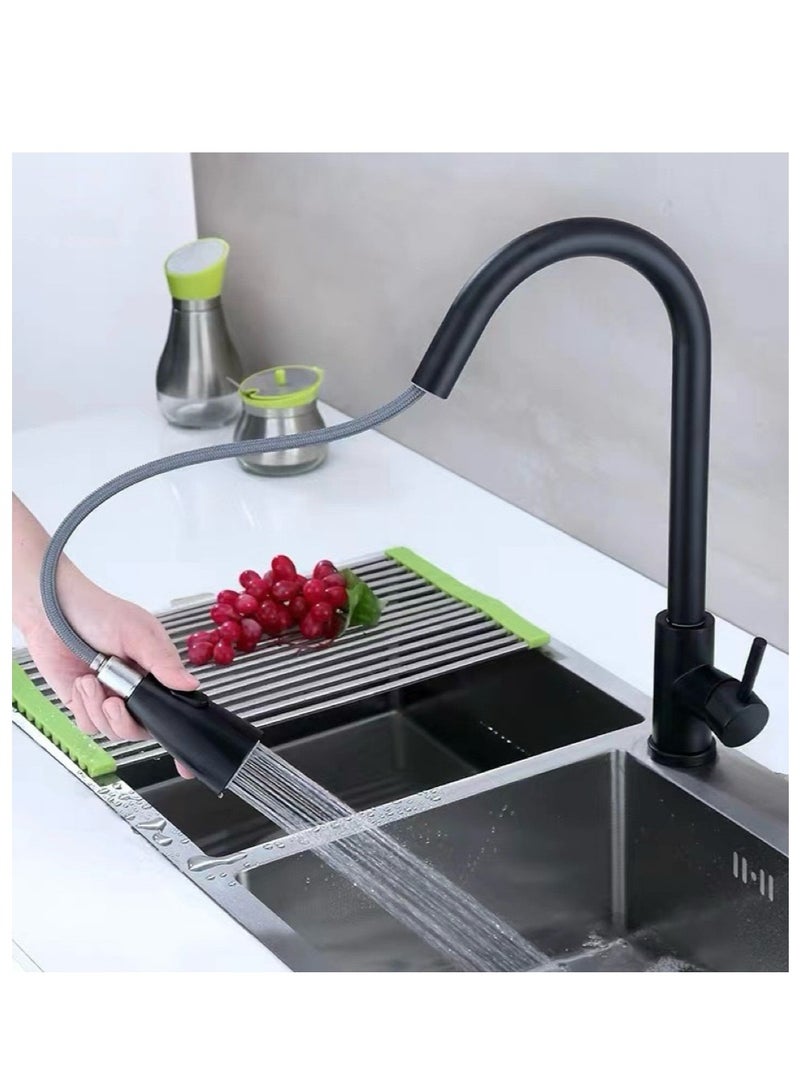 Pull Out Kitchen Faucet Black 43.2cm  - Image 1