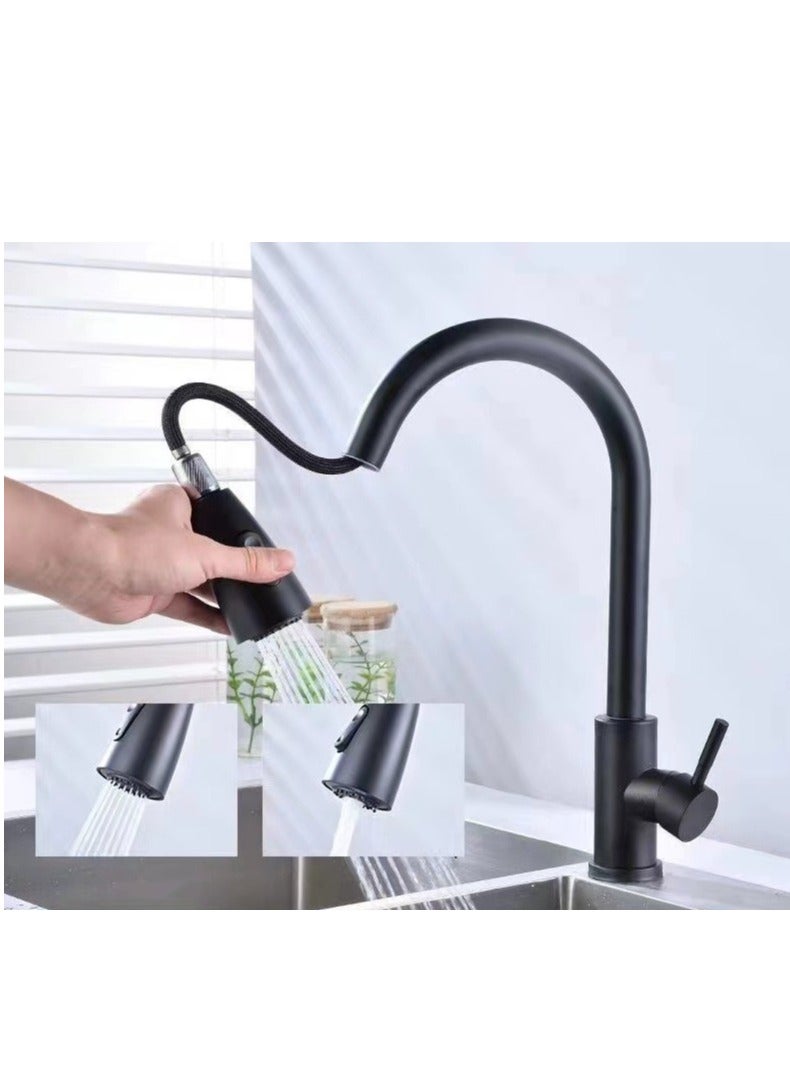 Pull Out Kitchen Faucet Black 43.2cm  - Image 3