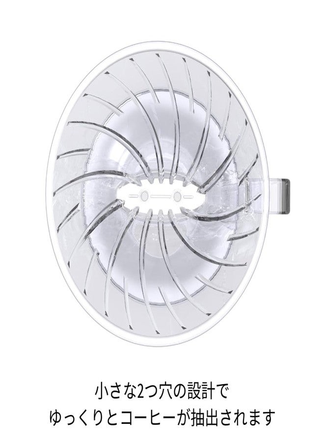 Hario Pegasus Flat Bottom Dripper, Size 02, Clear - Image 2