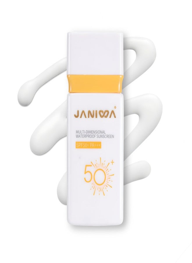JANIWA Multi-Dimensional Waterproof Sunscreen SPF 50+ PA+++ UVA/UVB Protection Prevent Sunburn, Tanning and Aging Enhance Skin's Resistance Natural Ingredients, Pocket Friendly - 30g - Image 1