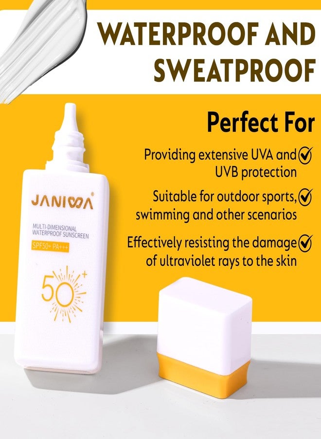 JANIWA Multi-Dimensional Waterproof Sunscreen SPF 50+ PA+++ UVA/UVB Protection Prevent Sunburn, Tanning and Aging Enhance Skin's Resistance Natural Ingredients, Pocket Friendly - 30g - Image 2