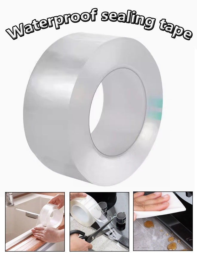 Kitchen seam sealing tape, waterproof and mildew-proof stove edge sealing, transparent and colorless, can be cut (10M) - Image 1