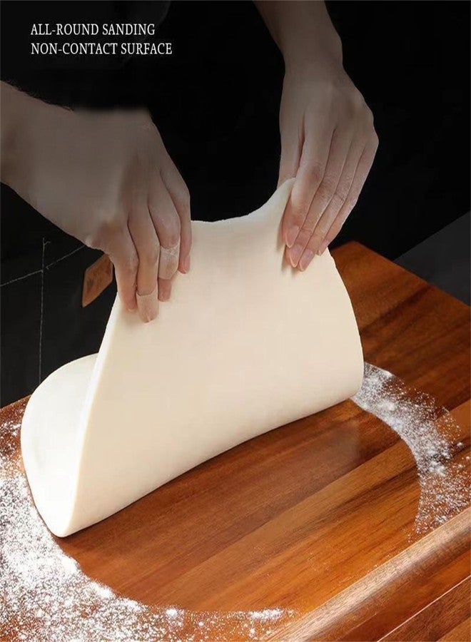 MWNAGO Wooden Cutting Board,Pastry Board Wood with Front and Back Counter Lip,L Shape Kneading Board Cutting Mats,wood Chopping Board,Bread Board for kitchen lovers (50 * 35cm/19.7 * 13.8in) - Image 4