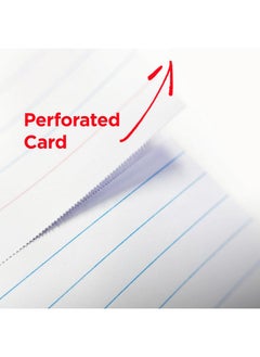 KAISA Index Cards 3X5 Perforated Flash Cards 210Pcs Ruled Notecards And 30Pcs Graph Cards Thick Index Card Notebook With Punching Hole Notepad Flashcards For Studying School Suplplies(White240Pcs)  - Image 2