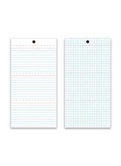KAISA Index Cards 3X5 Perforated Flash Cards 210Pcs Ruled Notecards And 30Pcs Graph Cards Thick Index Card Notebook With Punching Hole Notepad Flashcards For Studying School Suplplies(White240Pcs)  - Image 3