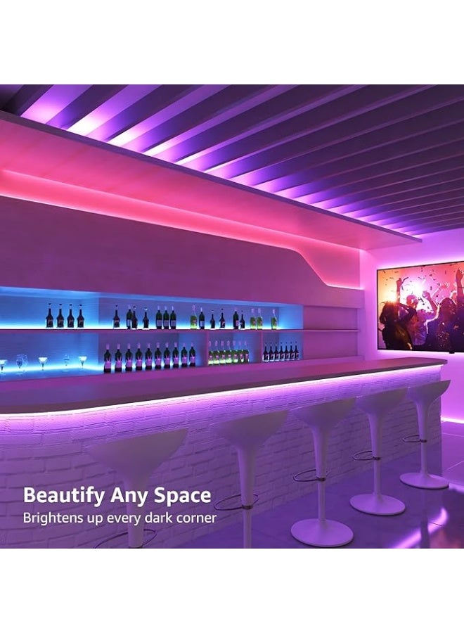 Lepro LED Strip Lights 15M (2x7.5M), RGB Colour Changing LED Strip with 44-Key Remote and 12V Power Plug, Stick-on LED Lights for Bedroom Home Decoration (450 Bright 5050 LED) - Image 5