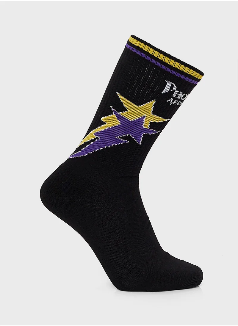 phobia Starry Lightning Crew Socks