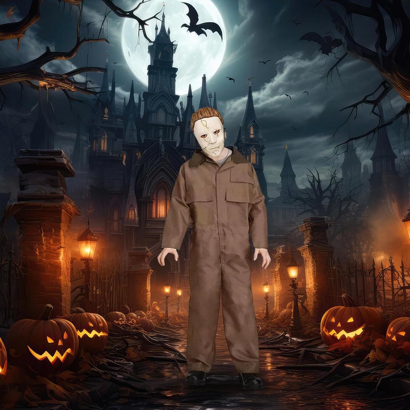 Funworld Halloween Michael Myers Child Costume and Memory-Flex Mask | Large 12/14 - Image 2