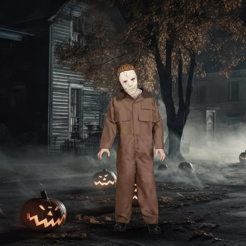 Funworld Halloween Michael Myers Child Costume and Memory-Flex Mask | Large 12/14 - Image 1