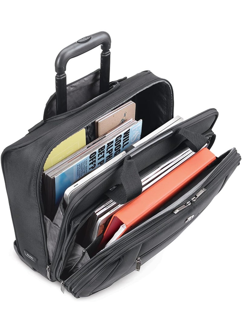 Solo Solo New York Bryant Rolling Laptop Bag with WheelsFits Up to 173Inch LaptopTravel Friendly Wheeled Briefcase for Women and Men with Telescoping Handle Black 14 x 168 x 5 PT1364  - Image 3