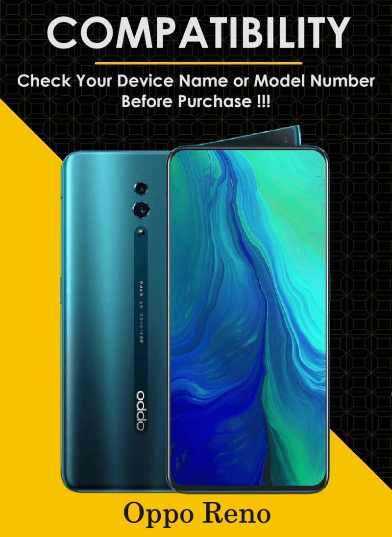 AINA واقي شاشة من الزجاج المقوى 5D مصمم لهاتف Oppo Reno مع تغطية كاملة للشاشة من الحافة إلى الحافة وخالي من الفقاعات - Image 3