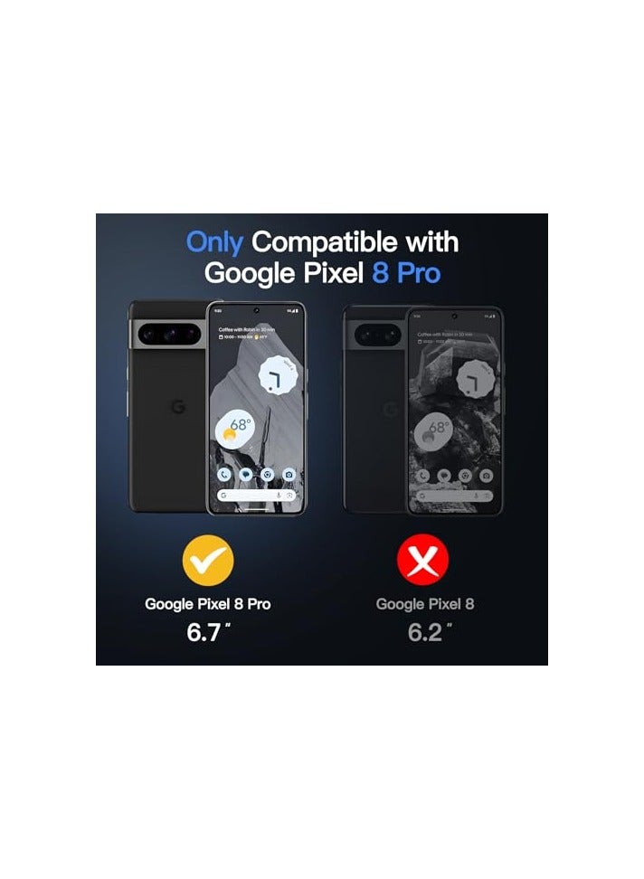 JETech Matte Case for Google Pixel 8 Pro 6.7-Inch 2023, Frosted Translucent Back Protective Slim Phone Cover, Anti-Fingerprints (Obsidian) - Image 2