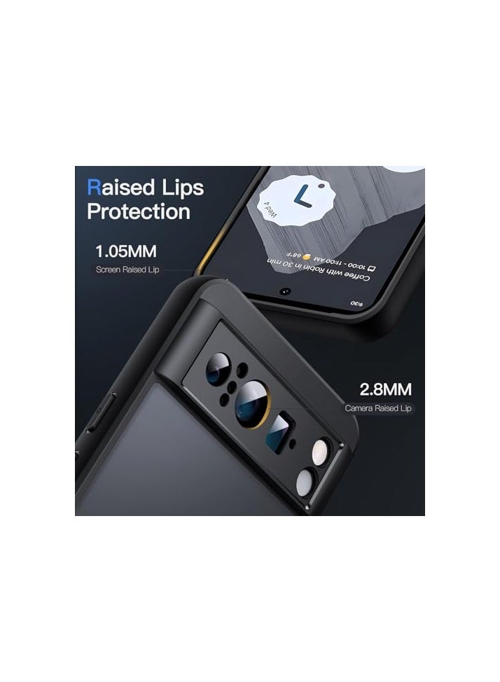 JETech Matte Case for Google Pixel 8 Pro 6.7-Inch 2023, Frosted Translucent Back Protective Slim Phone Cover, Anti-Fingerprints (Obsidian) - Image 3