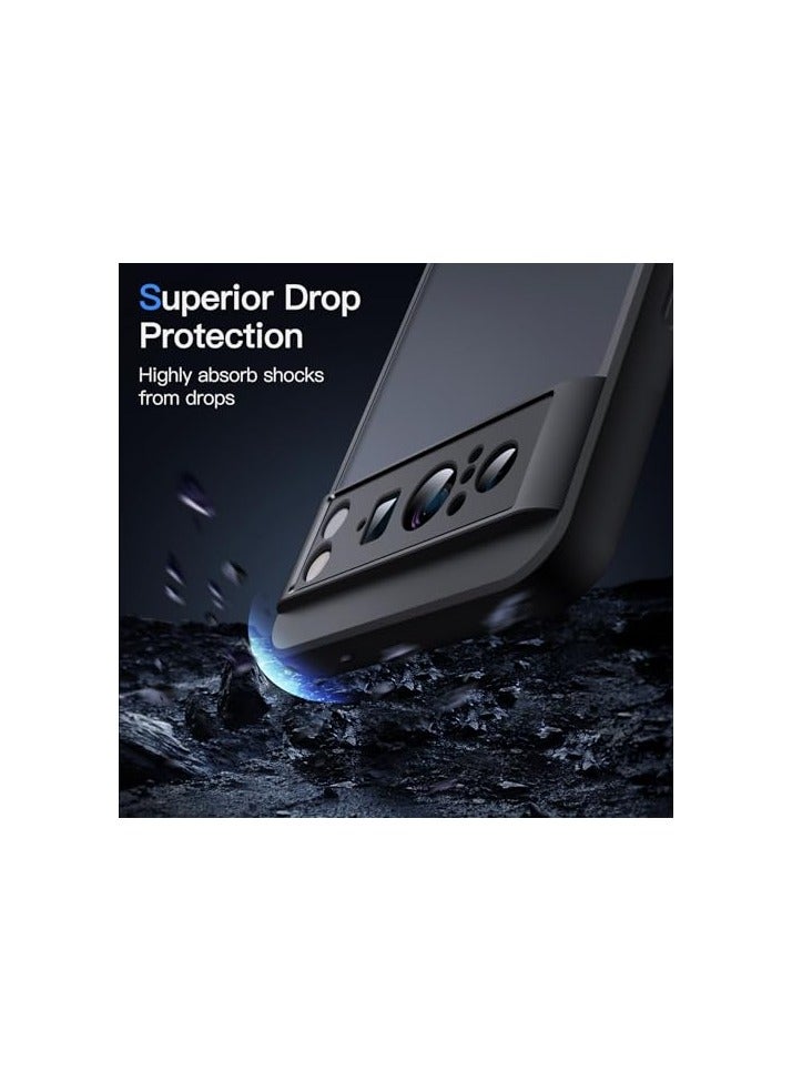 JETech Matte Case for Google Pixel 8 Pro 6.7-Inch 2023, Frosted Translucent Back Protective Slim Phone Cover, Anti-Fingerprints (Obsidian) - Image 4