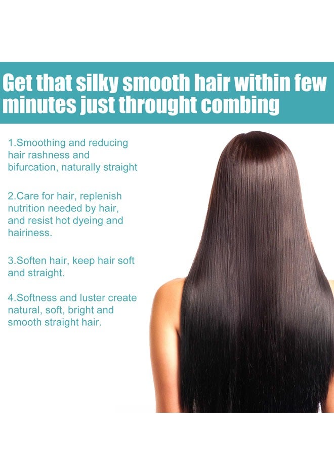 EELHOE New Upgrade Protein Correcting Hair Straightening Cream 60ml,Silk & Gloss Hair Straightening Cream, Nourishing Fast Smoothing Collagen Hair Straightener Cream for All Hair Types - Image 5