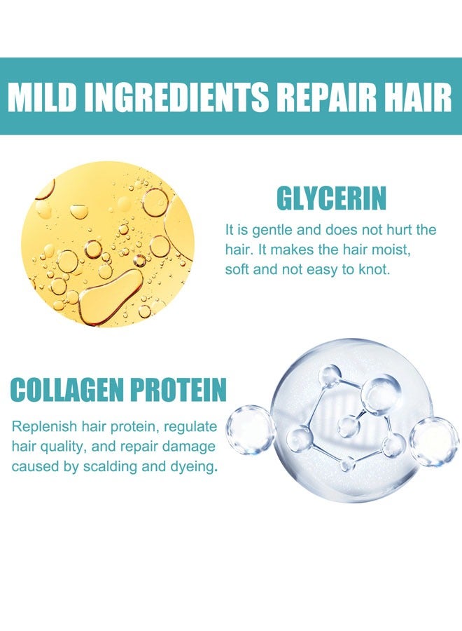 EELHOE New Upgrade Protein Correcting Hair Straightening Cream 60ml,Silk & Gloss Hair Straightening Cream, Nourishing Fast Smoothing Collagen Hair Straightener Cream for All Hair Types - Image 3