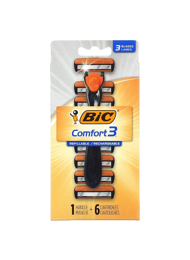 Bic BIC, Comfort 3, 1 Handle, 6 Cartridges - Image 1