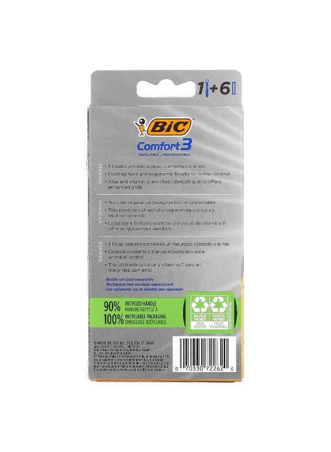 Bic BIC, Comfort 3, 1 Handle, 6 Cartridges - Image 2