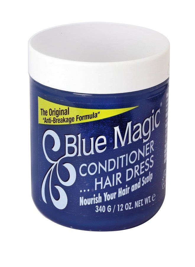 "BLUE MAGIC" (USA Brand) CONDITIONER (Navy Blue colour) ...HAIR DRESS - NOURISH YOUR HAIR AND SCALP. ANTI BREAKAGE FORMULA, 340g. Limited Stocks. Only few left. (Blue) - Image 1