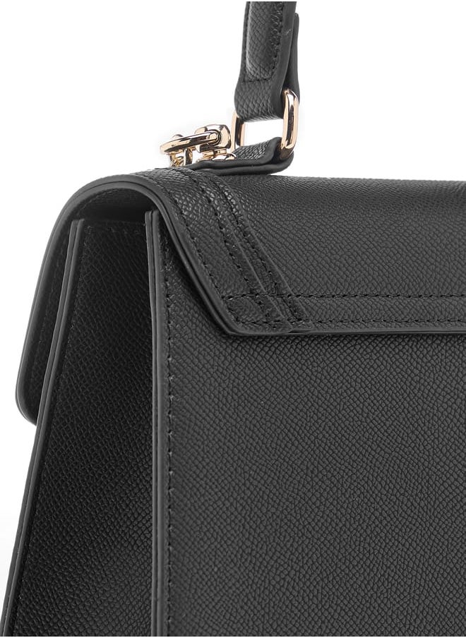 Celeste Solid Satchel Bag with Flap Closure and Detachable Strap  - Image 5