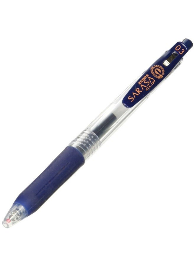 ZEBRA Sarasa Clip Pen 0.3 mm, Blue/Black (JJH15-FB)