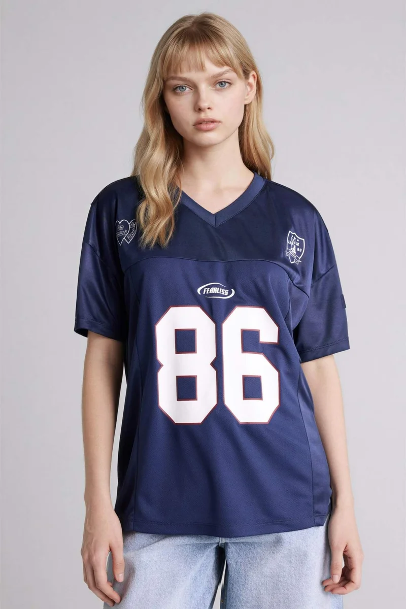 DeFacto Printed Short Sleeve Oversize T-Shirt