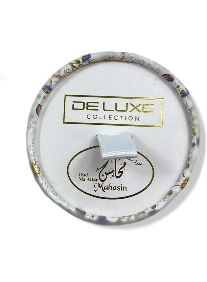 Deluxe Collection عطر بخور "محاسن" من مجموعة ديلوكس - بخور صلب فاخر | رائحة فاخرة للمنازل والمساحات، عبير طويل الأمد ، 25 جم - Image 3