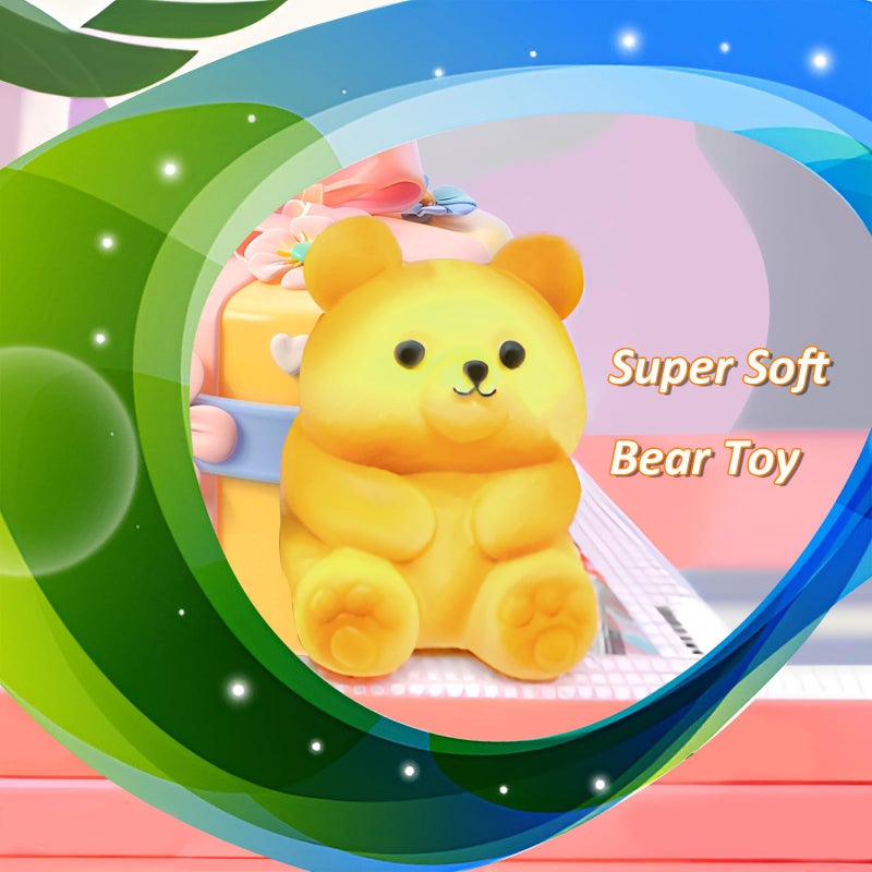 Funnysquee لطيف الدب Squishies لعبة سوبر لينة بطيئة ارتفاع الحيوان الدببة الخبز هدية عيد ميلاد للأطفال Kawaii الإجهاد الإغاثة الضغط لعبة (خبز الدب لطيف) - Image 3