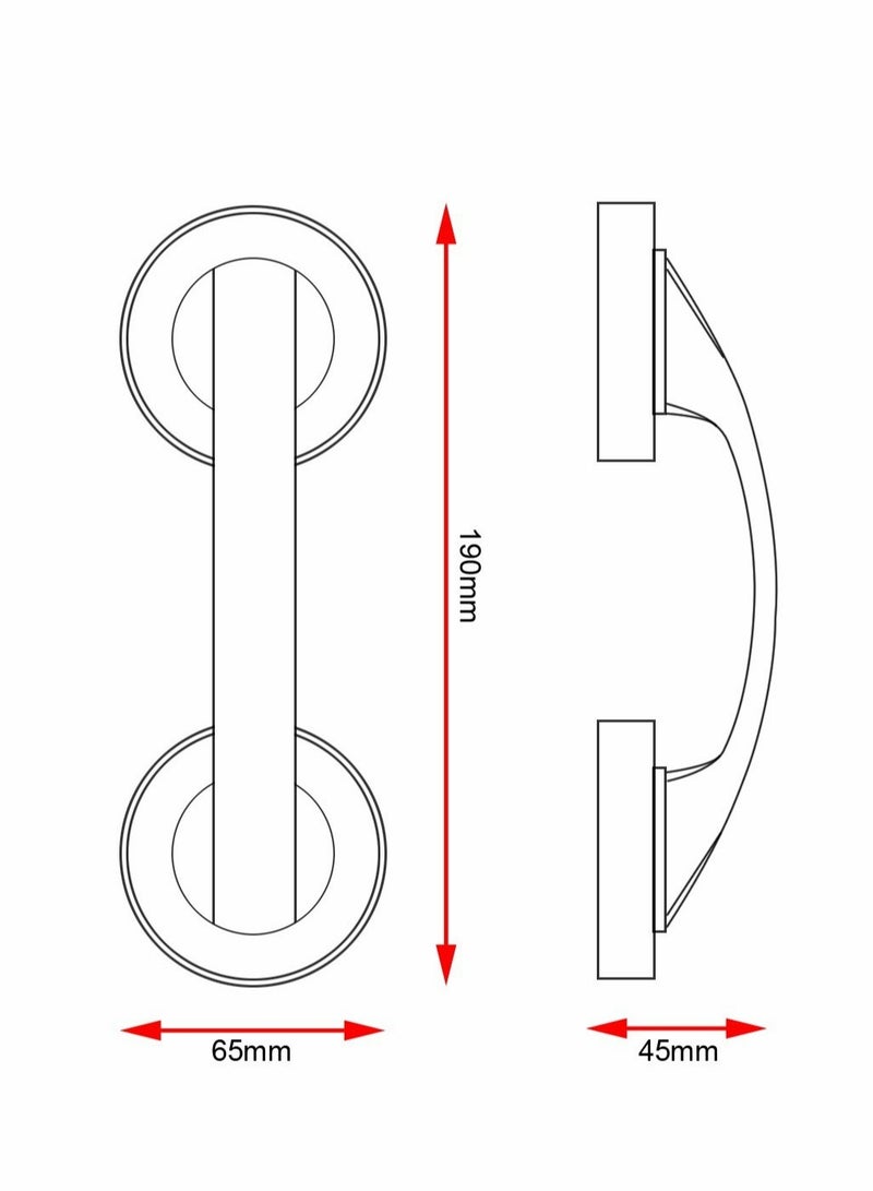 KASTWAVE Suction Bathroom Handle, Bath Handles Grab Rails, Anti-slip Handrail Safety Hand Grip - Image 2