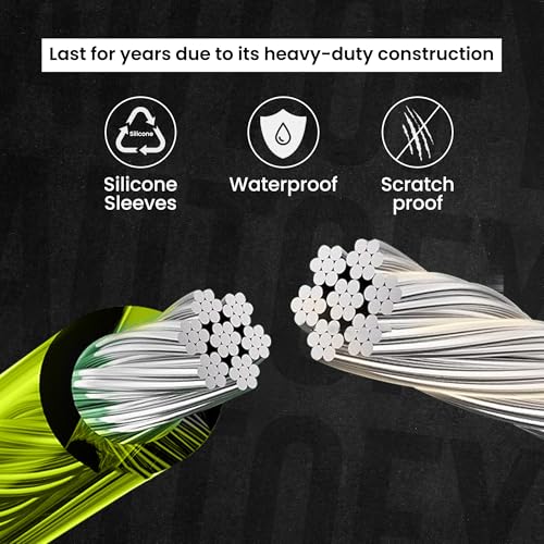 Autofy 4 Digit Number Heavy Duty Wire Cable Lock Anti-Theft Cycle Locks for Bicycle for Multipurpose Use Luggage,Helmet Lock for Mens Bike Cycle Accessories (Neon Green) - Image 4
